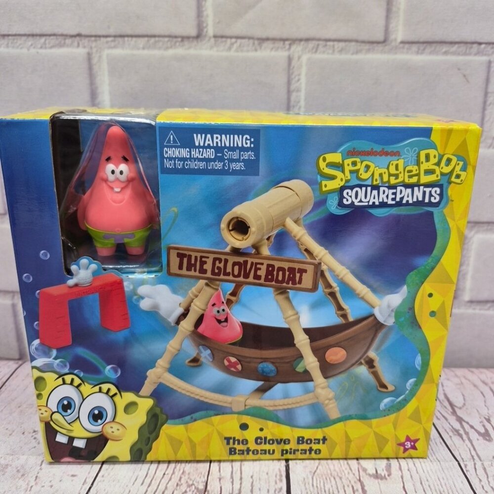 SpongeBob SquarePants Playset THE GLOVE BOAT w/Patrick Star Figure Nickelodeon